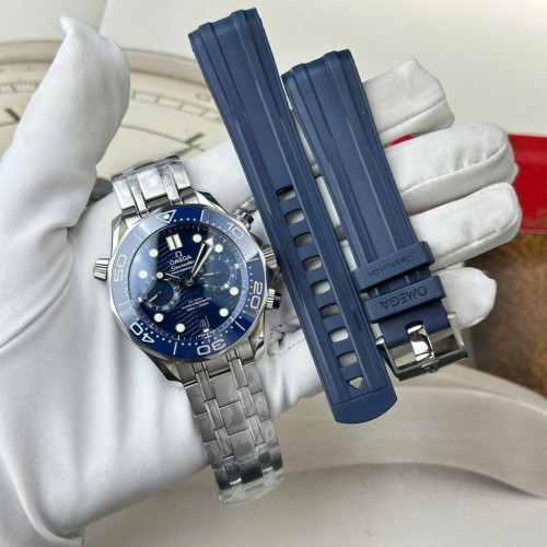 오메가 씨마스터 다이버 300M - Omega Seamaster Diver 300M Chronograph Dial Blue 44mm