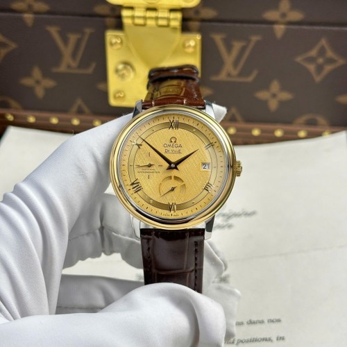 오메가 드빌 - Omega De Ville Prestige Power Reserve Yellow Dial Leather Strap 39.5mm