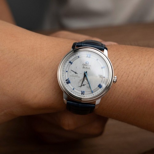 오메가 드빌 - Omega De Ville Prestige Power Reserve Blue Leather Strap 39.5mm