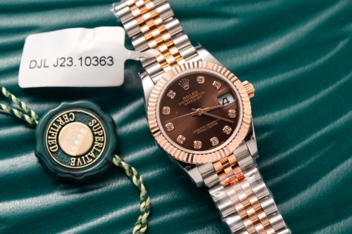 로렉스 데이져스트 - Rolex DateJust Gold Wrapped Chocolate Dial 31mm