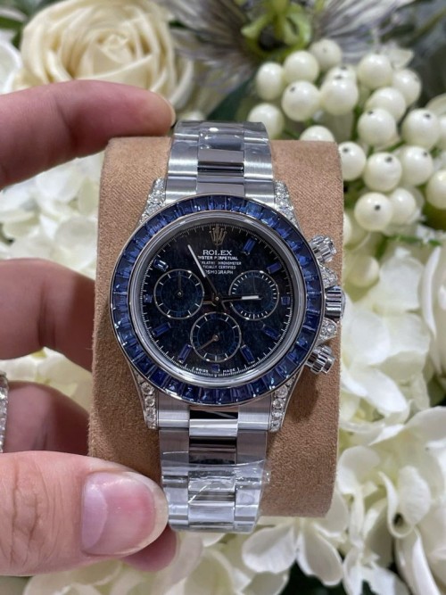 로렉스 데이토나 - Rolex Daytona 126599TSA 18K Gold Wrapped + Synthetic Blue Sapphire 40mm