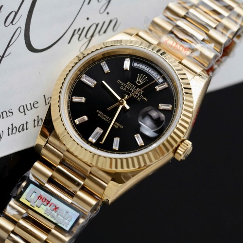 로렉스 데이데이트 - Rolex Day-Date Black Dial Weight 184 Grams QF Factory 40mm