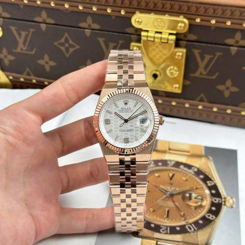 로렉스 랜드 드웰러 - Rolex Land-Dweller 127335 Rose Gold White Dial Honeycomb Pattern 40mm