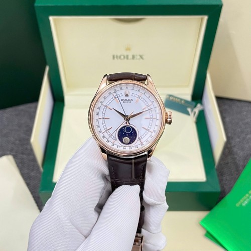 로렉스 셀리니 - Rolex Cellini Moonphase 50535 Leather Strap 39mm