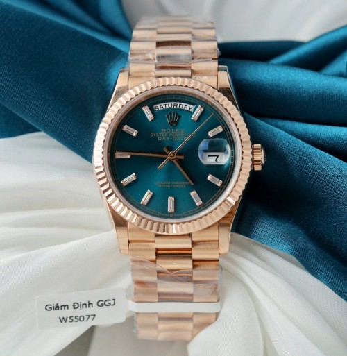 로렉스 데이데이트 - Rolex Day-Date Blue Green Dial 18K Gold Wrapped 36mm