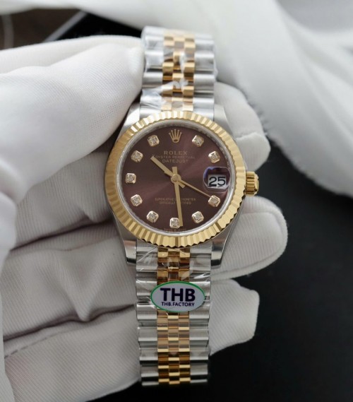 로렉스 데이져스트 - Rolex DateJust Wine Dial Jubilee Strap 31mm