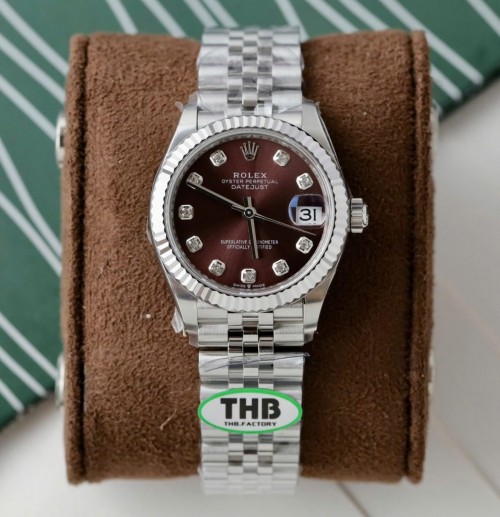 로렉스 데이져스트 - Rolex DateJust Wine Dial Jubilee Strap 31mm