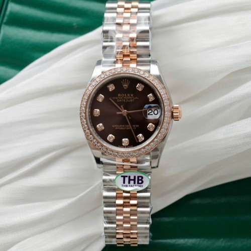 로렉스 데이져스트 - Rolex DateJust  Chocolate Dial Bezel Diamonds 31mm