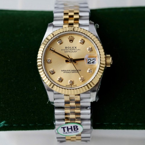 로렉스 데이져스트 - Rolex DateJust Yellow Champagne Dial 31mm