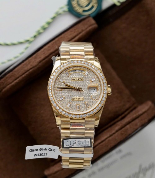 로렉스 데이데이트 - Rolex Day-Date 18K Gold Wrapped + Moissanite Diamonds Weight 159Gram 36mm