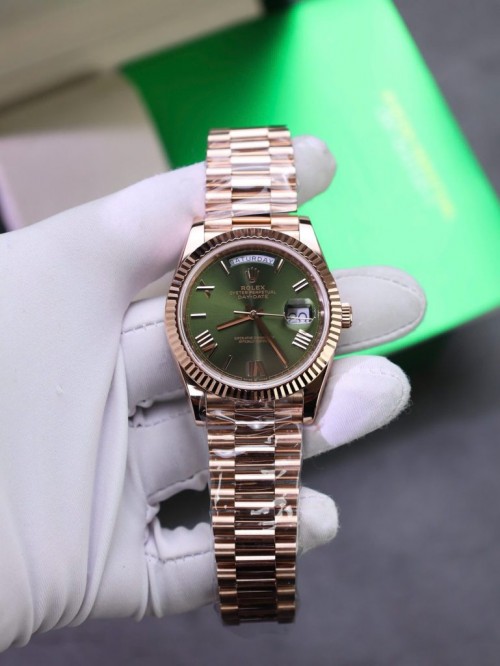 로렉스 데이데이트 - Rolex Day-Date Green Dial Gold Wrapped Weight 186Gram 40mm
