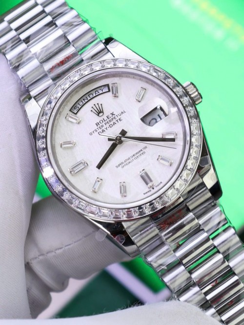 로렉스 데이데이트 - Rolex Day-Date Meteorite Wial Diamonds Moissanite Baguette 40mm