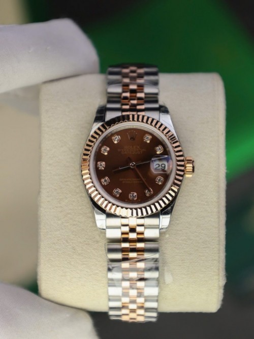 로렉스 데이져스트 - Rolex DateJust Lady Gold Wrapped Chocolate Dial 28mm
