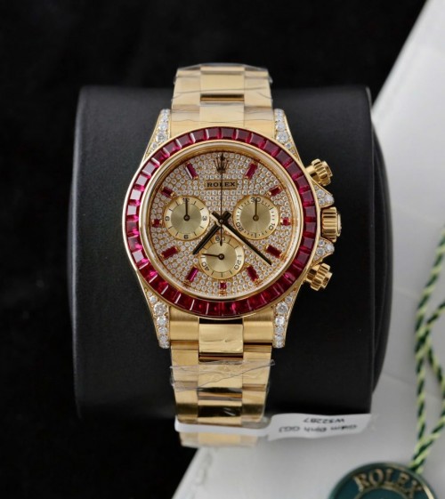 로렉스 데이토나 - Rolex Daytona 126598TRU Gold Wrapped + Ruby + Diamonds Moissanite 40mm