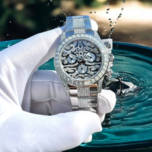 로렉스 데이토나 - Rolex Cosmograph Daytona Eye Of The Tiger Moissanite Diamonds 40mm