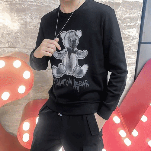 Moschino 2019 Mm/Wm Logo Wolf Cotton Hood Tee - 모스키노 남자 로고 울프 코튼 후드티 MosHT0013.Size(M 