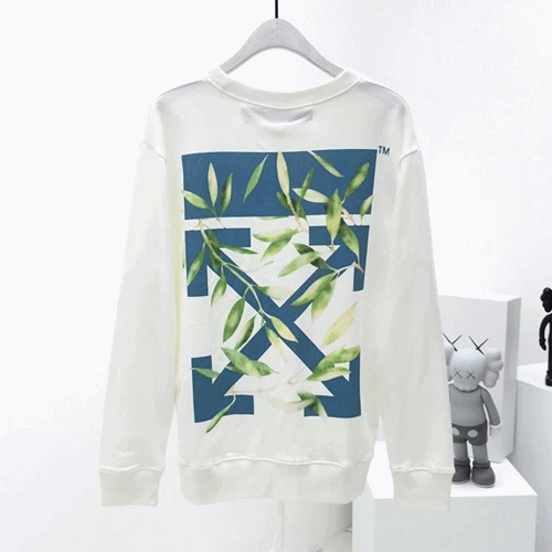 Off-White 2019 Mm/Wm Logo Wolf Cotton Hood Tee 
