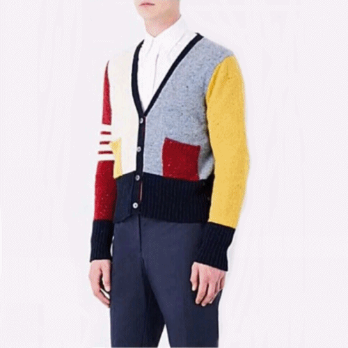 Thom Browne 2020 Mm/Wm Multicolor Classic Cardigen - 톰브라운 2020 남자 비대칭 패턴 케이블 가디건 Tho0030x.Size(s 