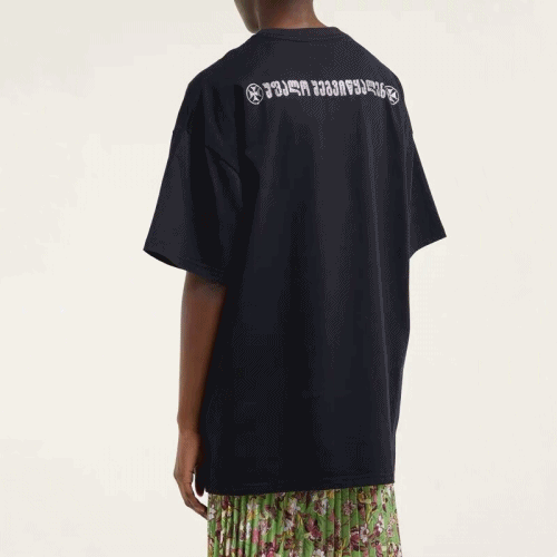 [블링블링]Vetements 2019 Mm/Wm Cubic Logo Cotton Short Sleeved T-shirt 