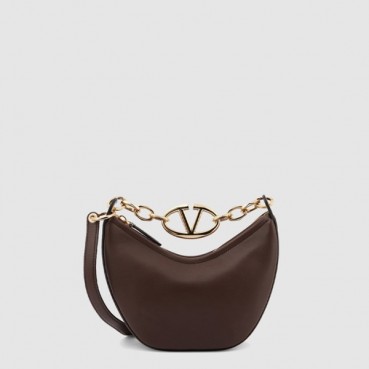 발렌티노 여성 브이로고 문 미니 호보백 