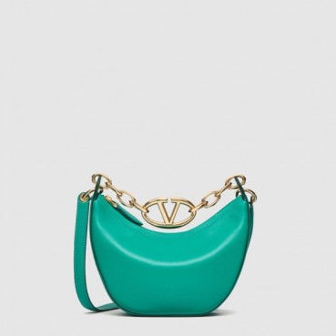 발렌티노 여성 브이로고 문 미니 호보백 