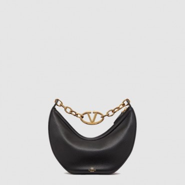 발렌티노 여성 브이로고 문 스몰 체인 호보 백 