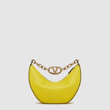 발렌티노 여성 브이로고 문 스몰 체인 호보 백 