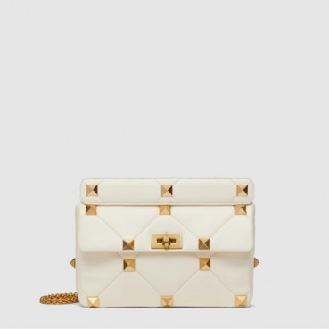 발렌티노 여성 라지 로만 스터드 체인 숄더 백 