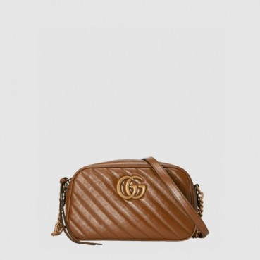 구찌 여성 GG 마몬트 마틀라세 스몰 숄더백 