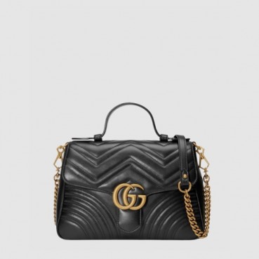 구찌 여성 GG 마몽 스몰 탑 핸들백 