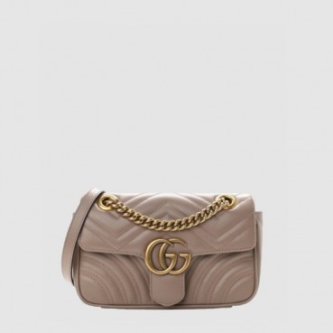 구찌 여성 GG 마몽 마틀라세 미니 숄더백 