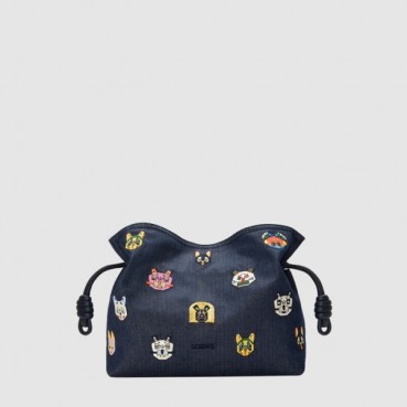 로에베 여성 캣 미디엄 플라멩코 클러치 