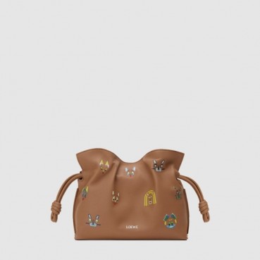 로에베 여성 캣츠 미니 플라멩코 클러치 