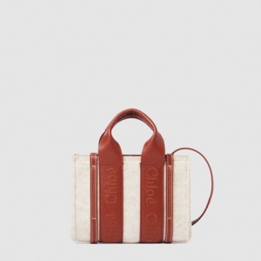 끌로에 여성 우디 스트랩 토트 백 미니 