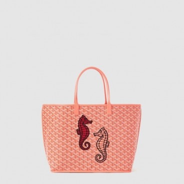 고야드 남/녀 블루 앙주 PM 해마 엠브로더이드 