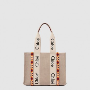 끌로에 여성 우디 미듐 토트 백 