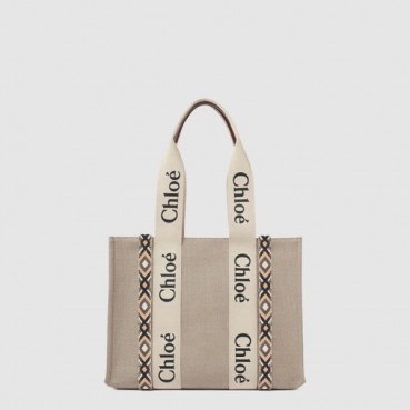 끌로에 여성 우디 미듐 토트 백 