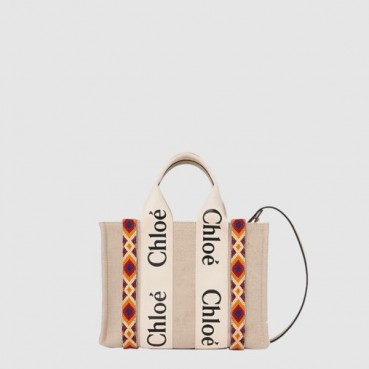 끌로에 여성 우디 스몰 토트 백 