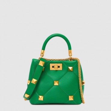 발렌티노 여성 로만 스터드 스몰 토트백 