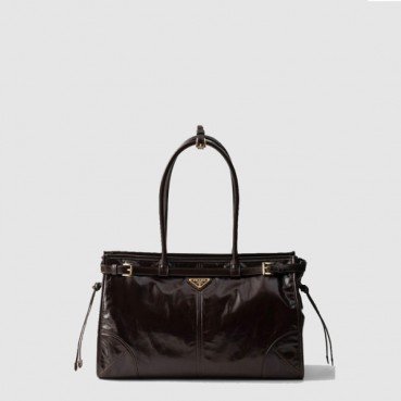 프라다 여성 보니 라지 가죽 핸드백 1BA433 