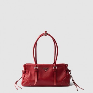 프라다 여성 보니 미디엄 앤티크 가죽 토트백 1BG628 