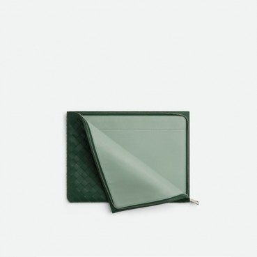 보테가베네타 남성 피콕 그린 클러치 