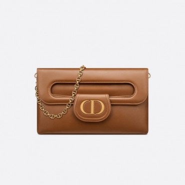 디올 여성 카멜 더블 클러치 