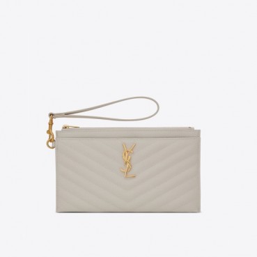 입생로랑 여성 연그레이 클러치 