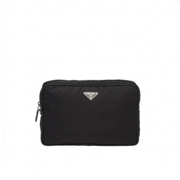 프라다 남성 나일론 블랙 클러치백 