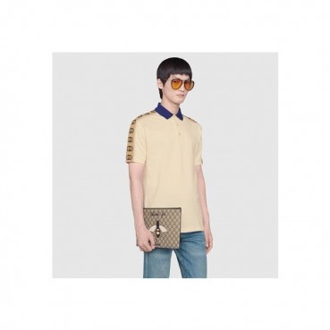 구찌 남/녀 GG 브라운 클러치 