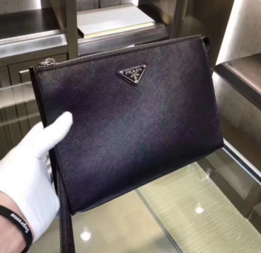 [프라다]Prada 2023 Mens Leather Clutch Bag,2VF001E,24cm,PRAB0418 