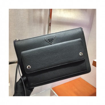 [프라다]Prada 2021 Men's Leather Clutch Bag,2VD018,30cm,PRAB0416 