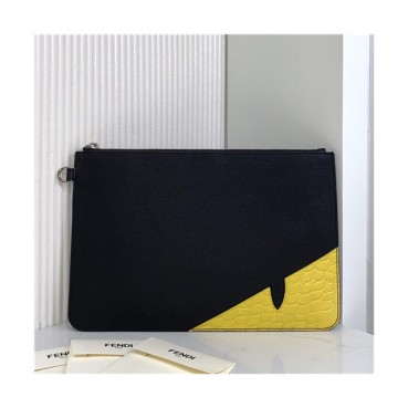 [펜디]Fendi 2021 Men's Leather Clutch Bag,30cm 