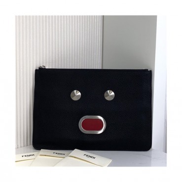 [펜디]Fendi 2021 Men's Leather Clutch Bag,30cm 